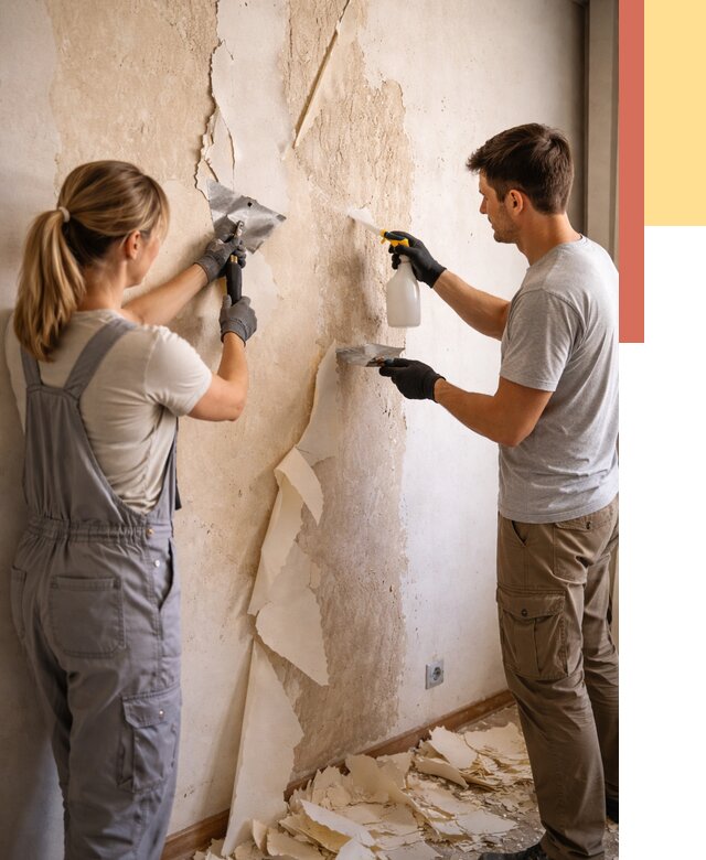 Снятие старых обоев в Югорске от 5361 руб. под ключ недорого | ОТДЕЛОЧНИК-Югр