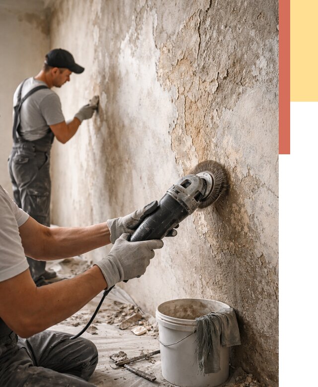 Снятие и удаление краски со стен в Югорске от 2144 руб. — ОТДЕЛОЧНИК-Югр