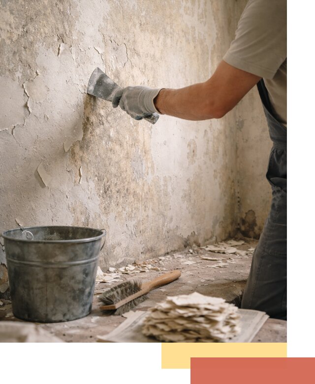 Удаление старой краски со стен в Югорске качественно и быстро