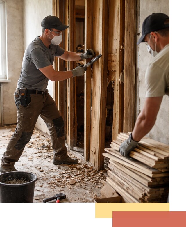 Демонтаж деревянных перегородок в Югорске быстро и аккуратно