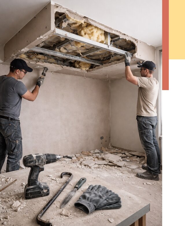 Демонтаж короба из гипсокартона в Югорске от 1552 руб. — быстро и недорого | ОТДЕЛОЧНИК-Югр