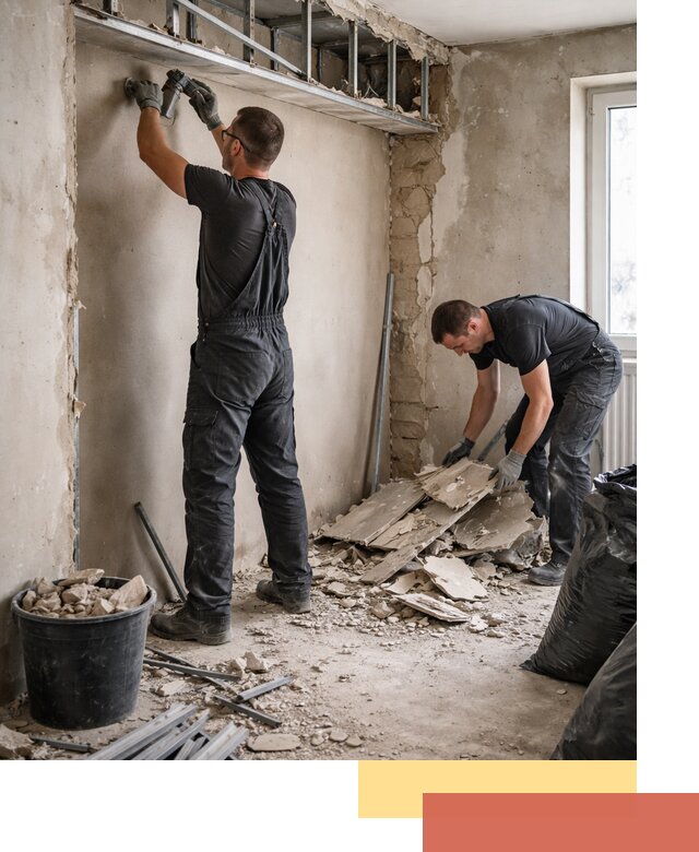 Демонтаж короба из гипсокартона в Югорске быстро и аккуратно