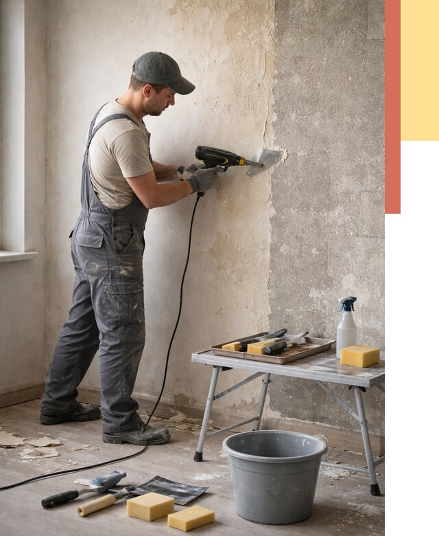 Очистка стен от клея в Югорске от 1889 руб. — снятие и удаление клея со стен | ОТДЕЛОЧНИК-Югр