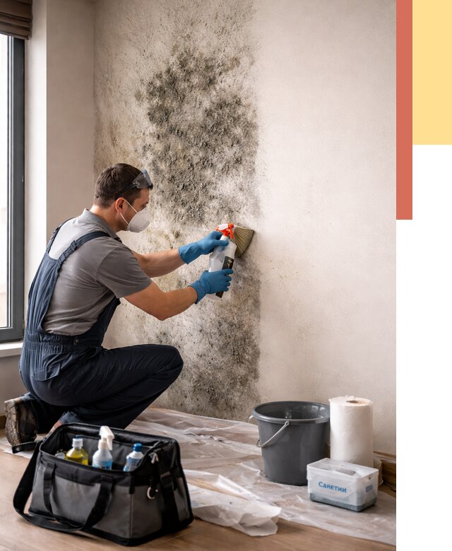 Удаление плесени со стен в Югорске от 2195 руб. — быстро и недорого | ОТДЕЛОЧНИК-Югр