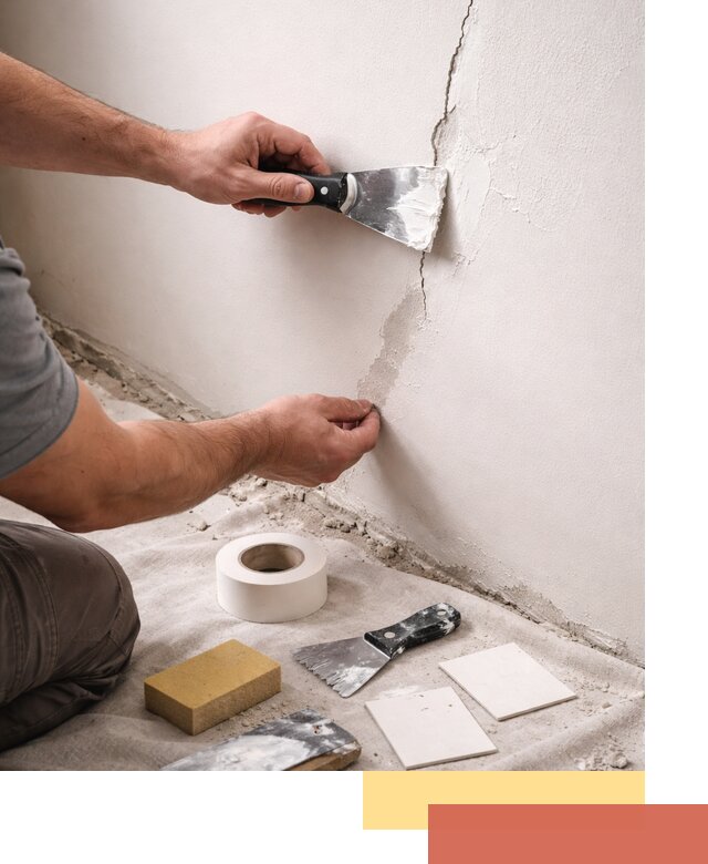 Заделка трещин и сколов в стенах и потолках в Югорске