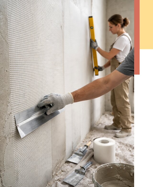 Армирование стен стеклосеткой в Югорске от 3268 руб. под ключ | ОТДЕЛОЧНИК-Югр