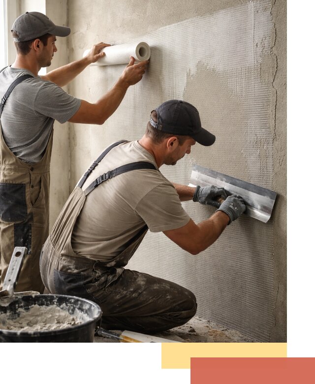 Армирование стен стеклосеткой в Югорске для прочной отделки