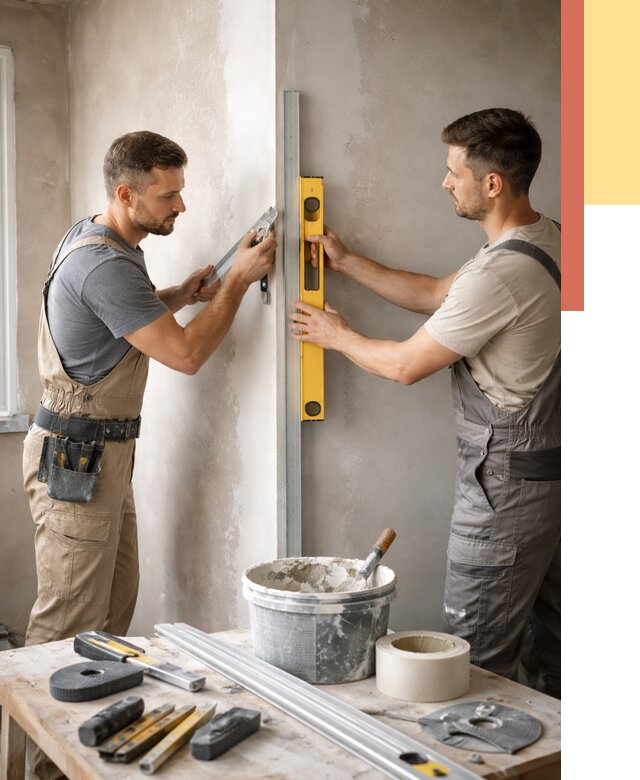 Выведение углов стен в Югорске от 1889 руб. быстро и недорого | ОТДЕЛОЧНИК-Югр