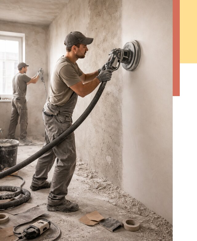 Шлифовка стен в Югорске от 1225 руб/м2 — быстро и недорого | ОТДЕЛОЧНИК-Югр