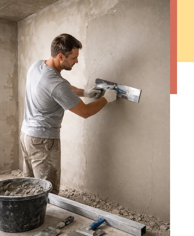 Штукатурка стен без маяков в Югорске от 7352 руб/м2 — услуги и цена | ОТДЕЛОЧНИК-Югр