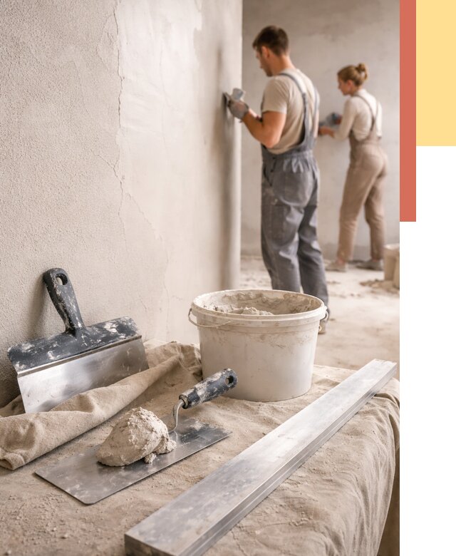 Штукатурка стен гипсовая в Югорске от 4595 руб/м2 — быстро и недорого | ОТДЕЛОЧНИК-Югр