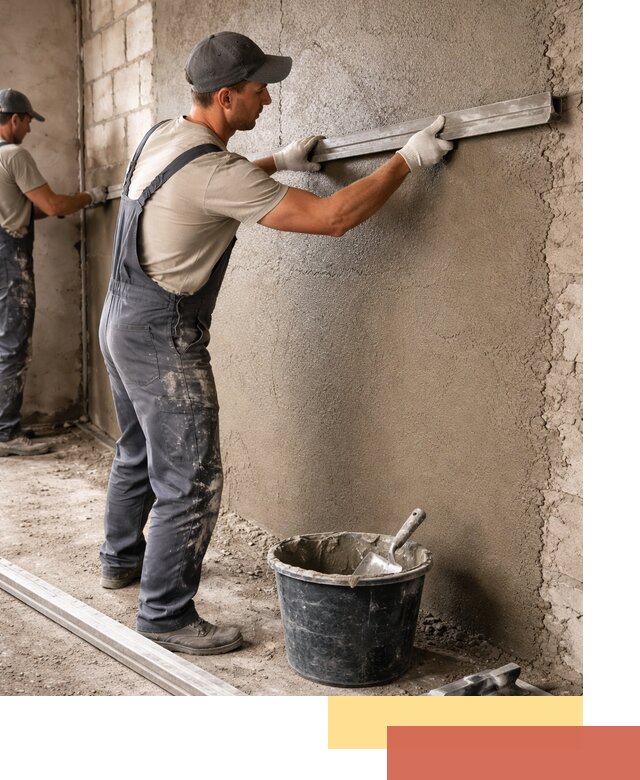 Штукатурка стен цементно-песчаная в Югорске профессионально