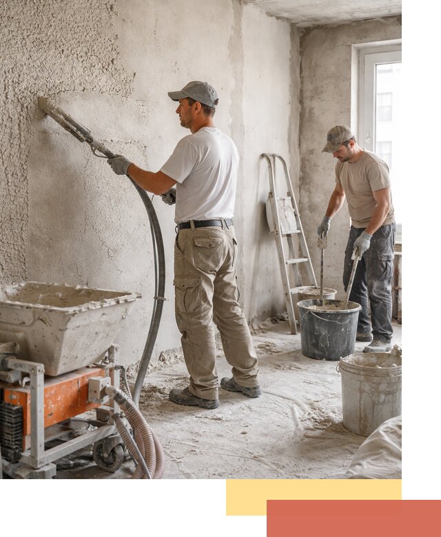 Машинная штукатурка стен в Югорске — быстро и качественно