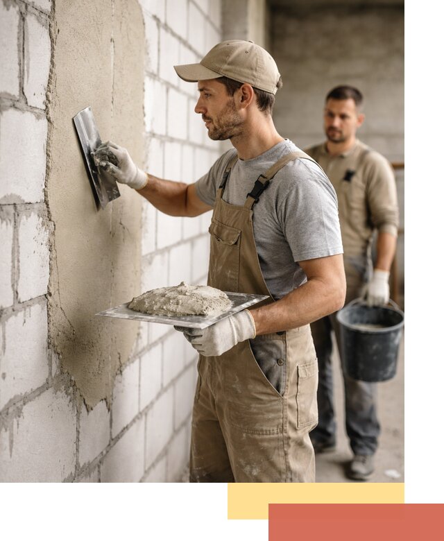 Штукатурка стен из газобетона в Югорске под ключ