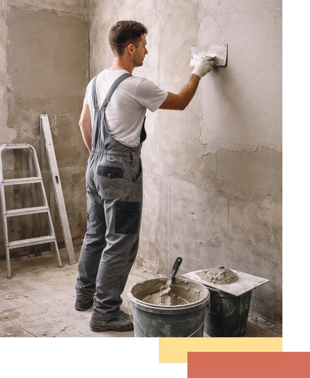 Штукатурка стен в ванной под ключ в Югорске