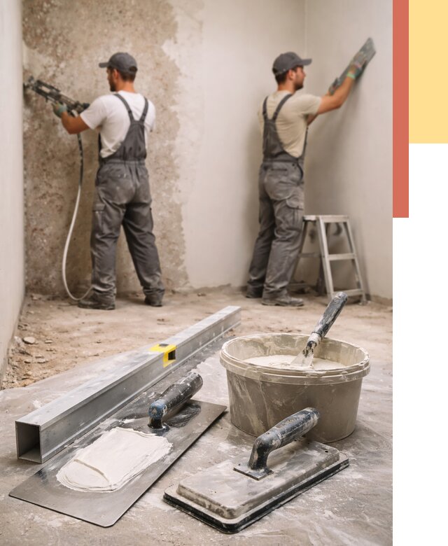 Штукатурка стен под обои в Югорске от 4595 руб./м2 — выравнивание под обои | ОТДЕЛОЧНИК-Югр