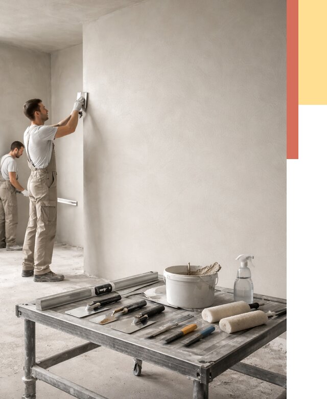 Штукатурка стен под покраску в Югорске от 4595 руб./м² — качественно и недорого | ОТДЕЛОЧНИК-Югр