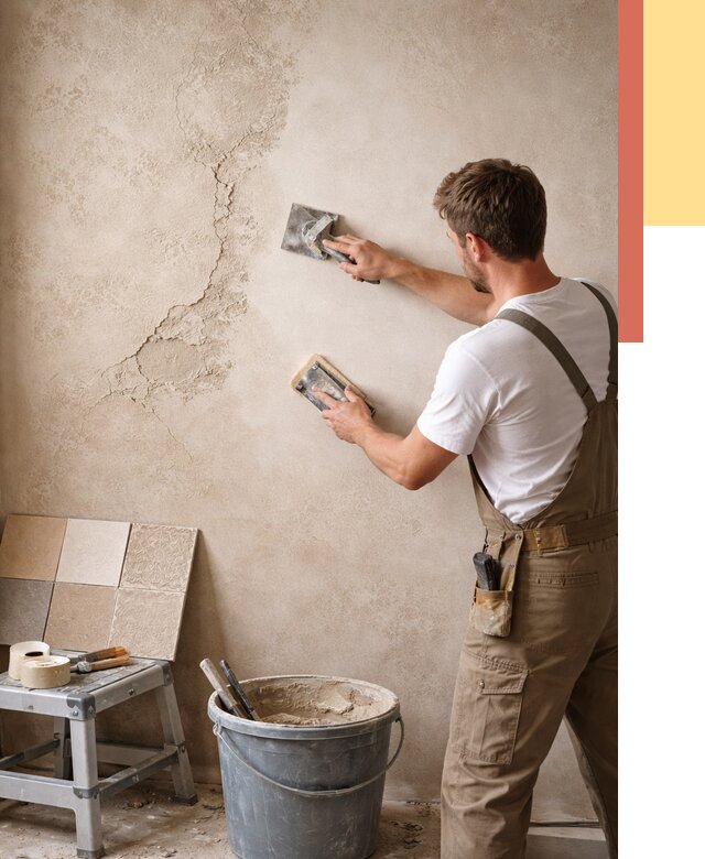 Ремонт декоративной штукатурки в Югорске от 4595 руб. под ключ | ОТДЕЛОЧНИК-Югр