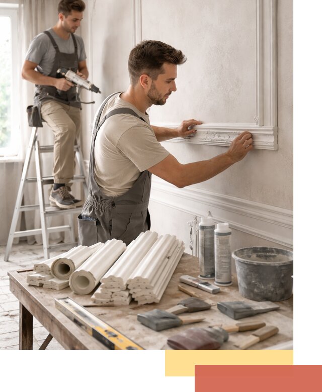 Монтаж лепнины на стены в Югорске профессионально и качественно