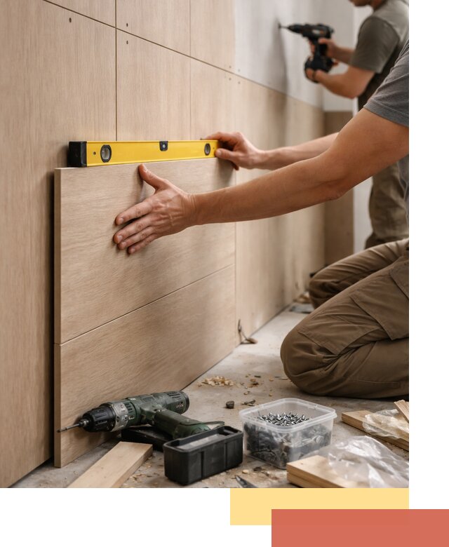 Профессиональный монтаж МДФ панелей на стены в Югорске