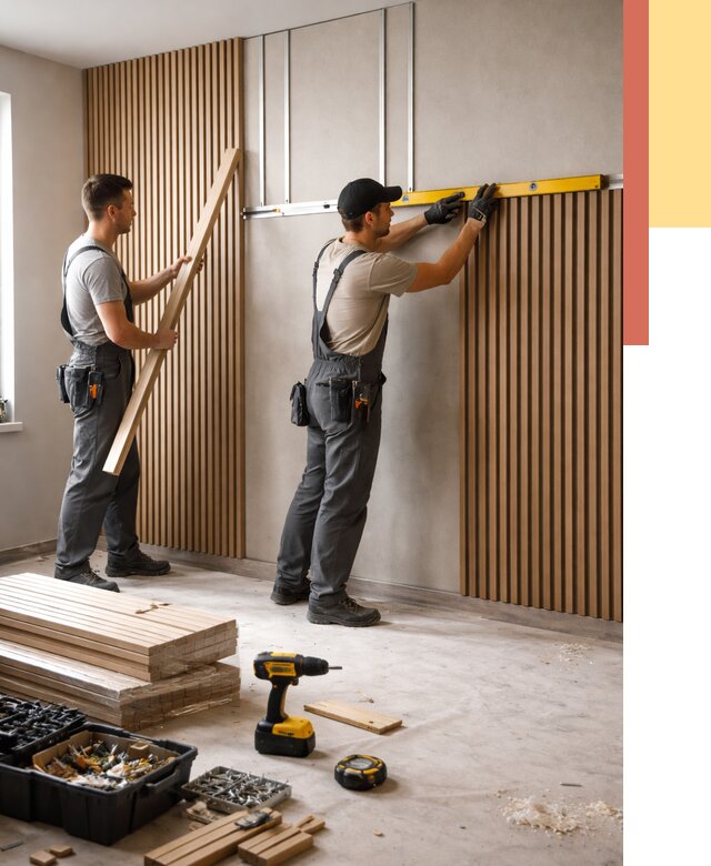 Монтаж реечных панелей на стены в Югорске от 1225 руб. — быстро и недорого | ОТДЕЛОЧНИК-Югр