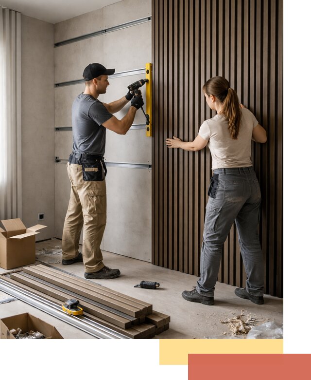 Монтаж реечных панелей на стены в Югорске