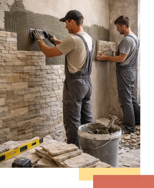 Монтаж искусственного камня в Югорске — облицовка стен и фасадов