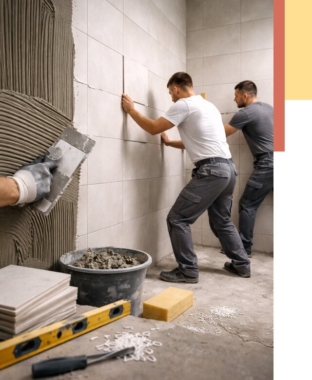 Укладка плитки на стены в Югорске от 868 руб. — качественно и недорого | ОТДЕЛОЧНИК-Югр