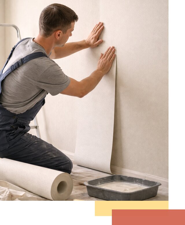 Поклейка флизелиновых обоев в Югорске качественно и быстро