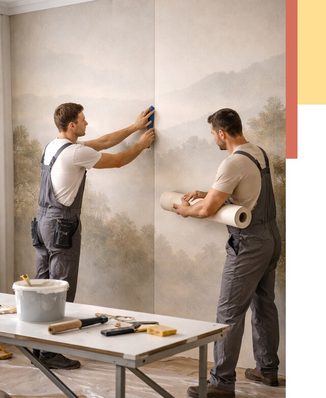 Поклейка фотообоев в Югорске от 8679 руб/м² — быстро и недорого | ОТДЕЛОЧНИК-Югр