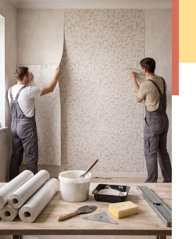 Поклейка обоев с подбором рисунка в Югорске от 3574 руб. | ОТДЕЛОЧНИК-Югр - быстро и недорого