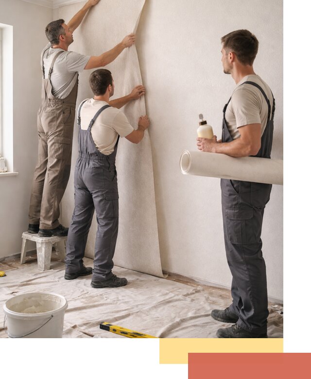 Оклейка стен обоями в Югорске — качественно и профессионально