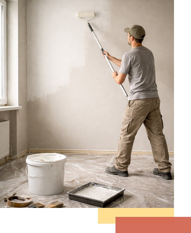 Покраска стен латексной краской в Югорске качественно и быстро