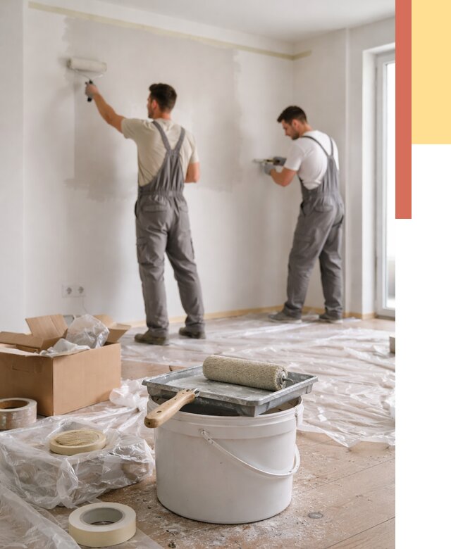 Покраска стен в квартире в Югорске от 2553 руб/м2 — быстро и недорого | ОТДЕЛОЧНИК-Югр