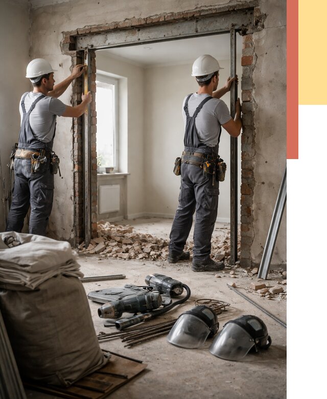 Расширение дверного проема в Югорске от 12764 руб. под ключ | ОТДЕЛОЧНИК-Югр