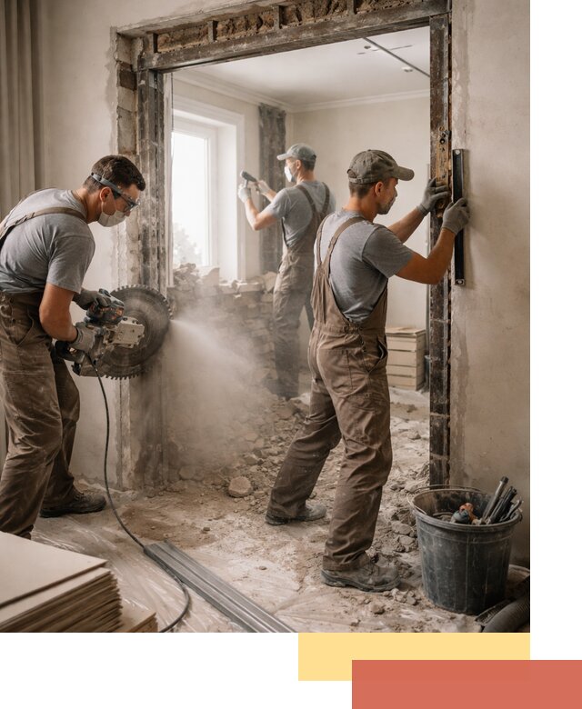 Расширение дверного проема под установку новой двери в Югорске