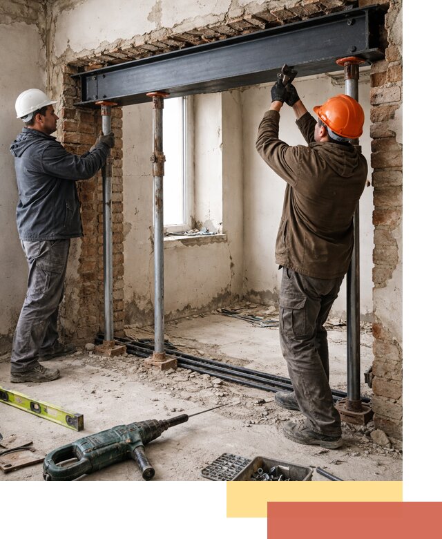 Усиление проема в стене в Югорске для расширения и безопасности