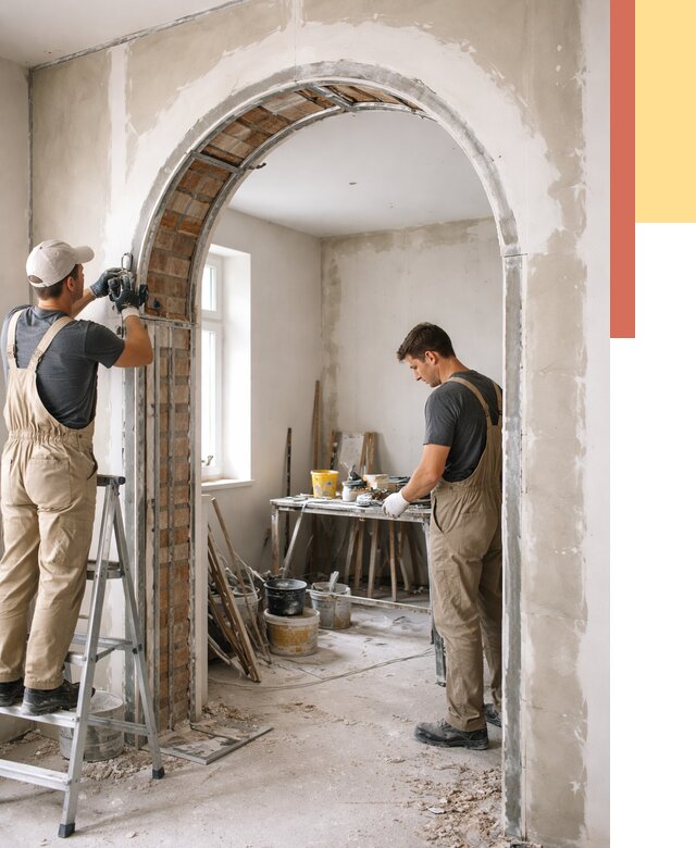 Устройство арочного проема в Югорске от 9700 руб. под ключ — быстро и недорого | ОТДЕЛОЧНИК-Югр