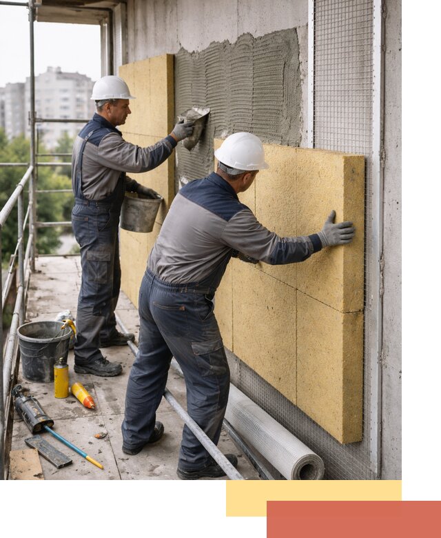 Утепление стен зданий и домов в Югорске качественно и надежно