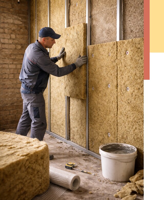 Утепление стен минватой в Югорске от 1378 руб./м2 — недорого и быстро | ОТДЕЛОЧНИК-Югр