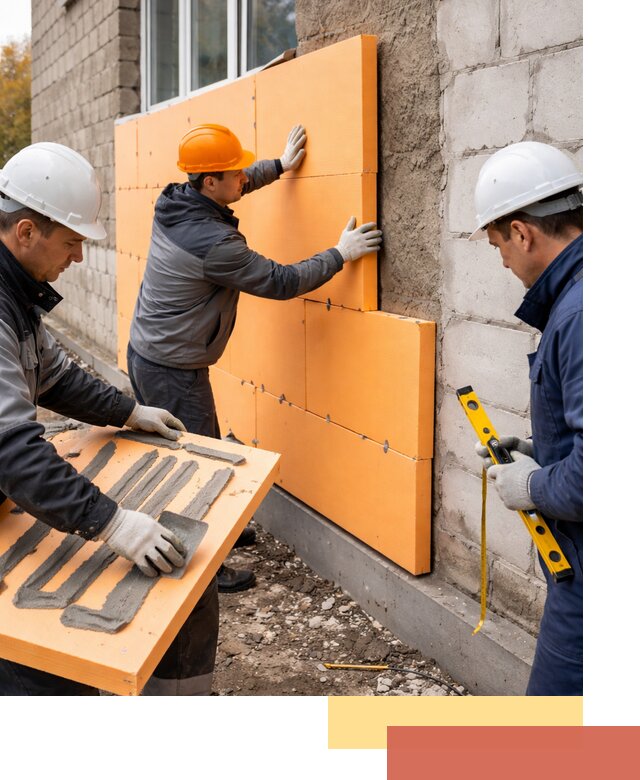 Утепление фасада пеноплексом под ключ в Югорске