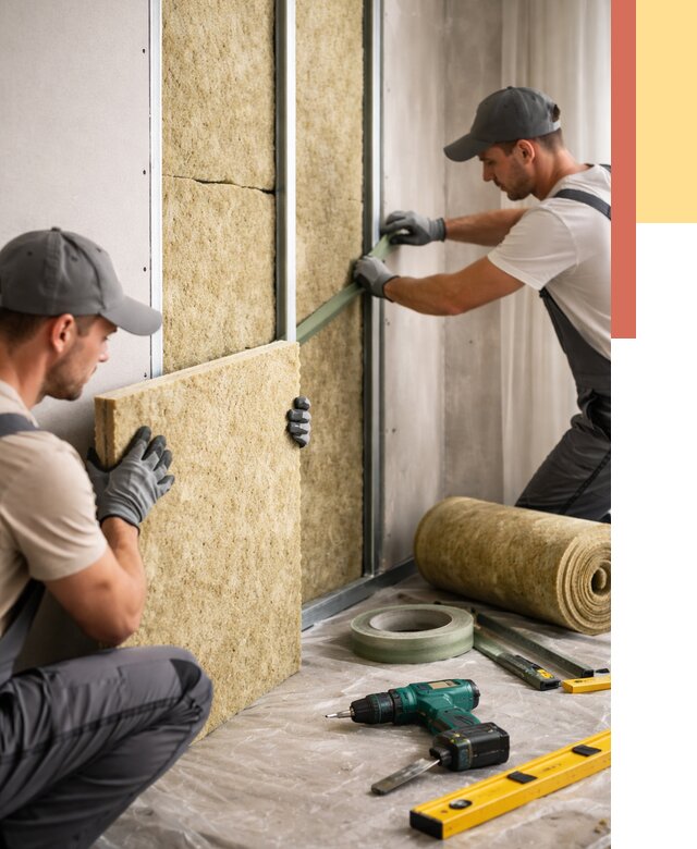 Шумоизоляция стен в Югорске под ключ от 1889 руб. | ОТДЕЛОЧНИК-Югр