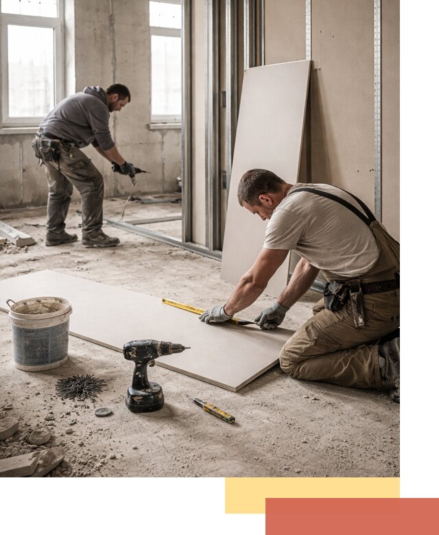 Кладка перегородок из ПГП под ключ в Югорске