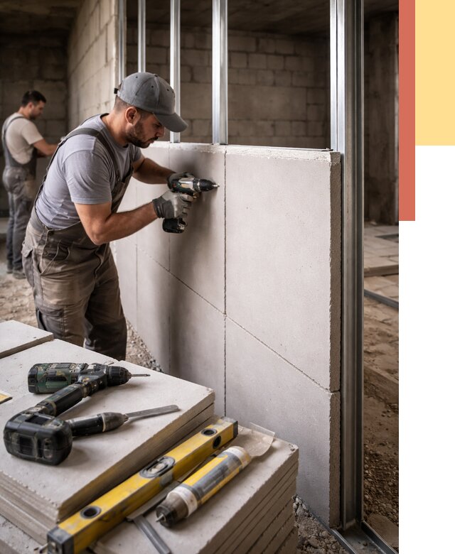 Кладка влагостойких перегородок ПГП в Югорске от 1225 руб. под ключ | ОТДЕЛОЧНИК-Югр