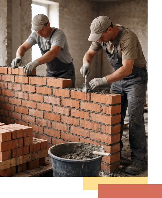 Кладка кирпичных перегородок под ключ в Югорске