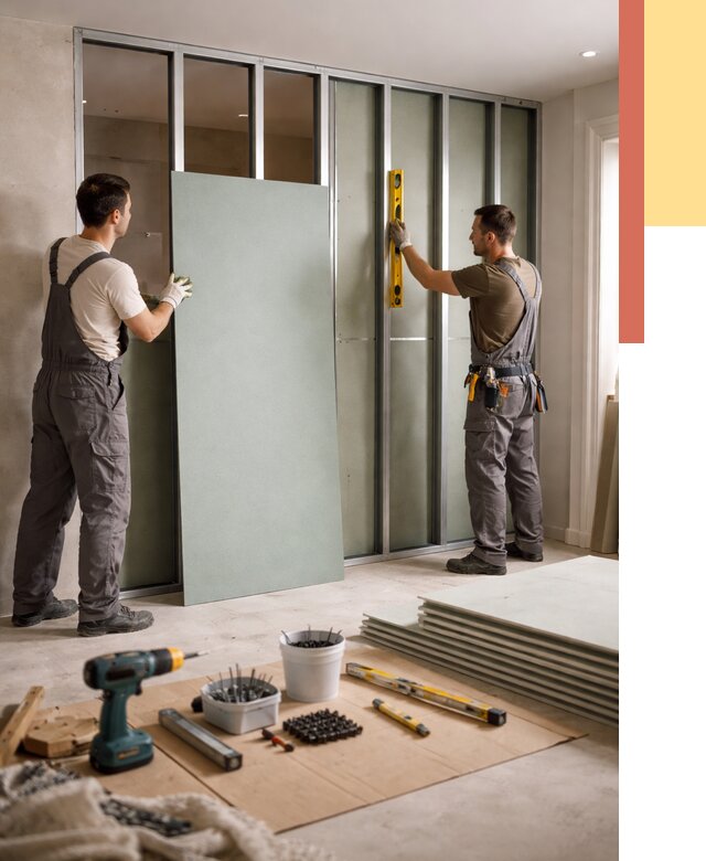 Перегородка из влагостойкого гипсокартона в Югорске от 4901 руб. — монтаж под ключ | ОТДЕЛОЧНИК-Югр