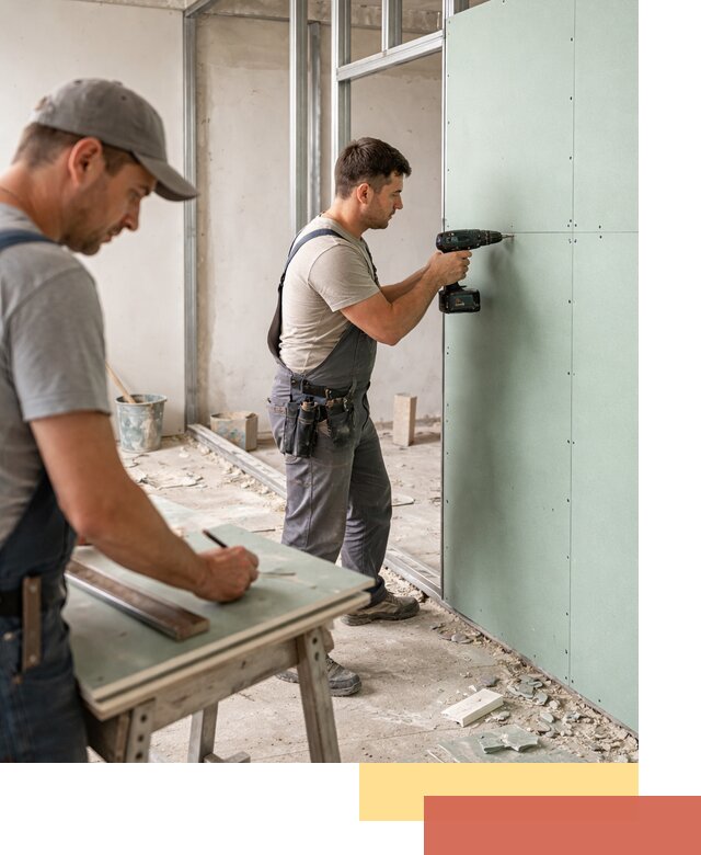 Перегородки из влагостойкого гипсокартона под ключ в Югорске