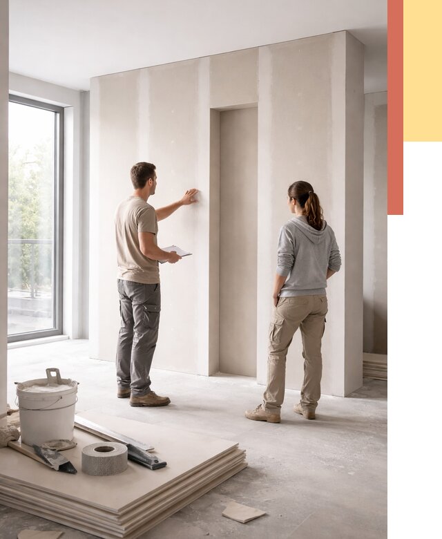 Зонирующая перегородка из гипсокартона в Югорске от 2859 руб. под ключ | ОТДЕЛОЧНИК-Югр