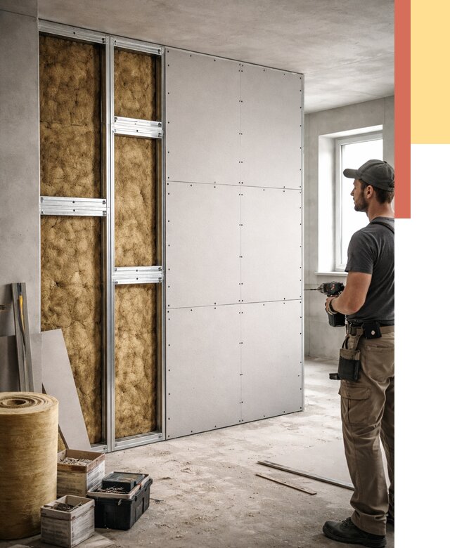 Усиленная перегородка под навеску в Югорске от 13070 руб. — монтаж под ключ | ОТДЕЛОЧНИК-Югр