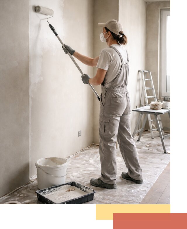 Покраска перегородок из гипсокартона в Югорске качественно и недорого